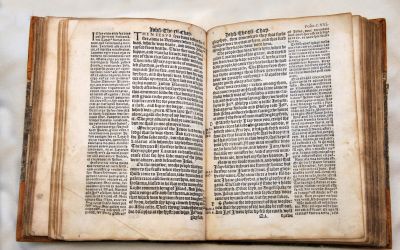 Photo of a Tyndale Bible to illustrate the article Killed for Translating the Bible